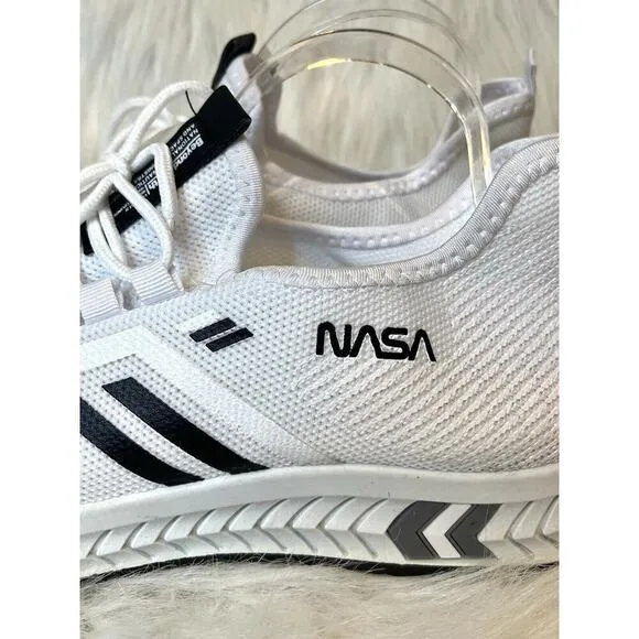 NASA Men’s Sport Shoes CSK2023 US 11 White/Black Running Shoes Athletic Y2k